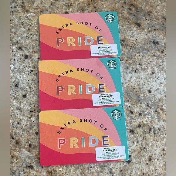 Starbucks collectable  PRIDE cards - never used - Picture 1 of 2